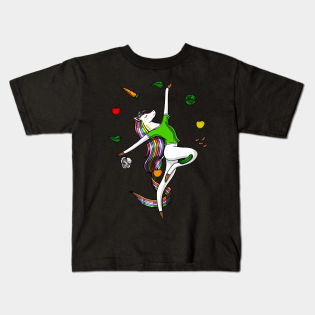 Unicorn Vegan Kids T-Shirt by underheaven